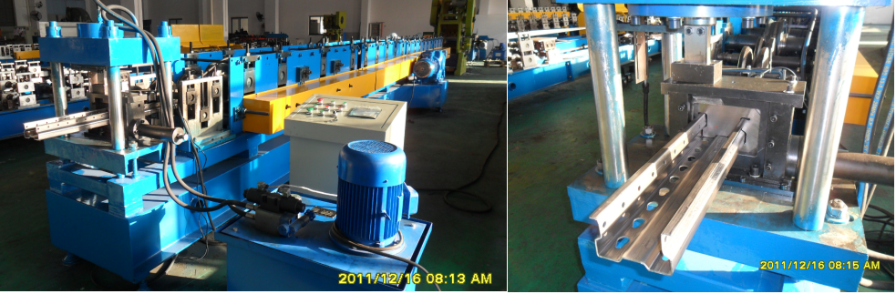 Teardrop Rack Upright Rolling Forming Machine GI 90mm Shaft