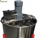 4 Frames Electric Stainless Steel Honey Extractor with Stands and Honey Gate,