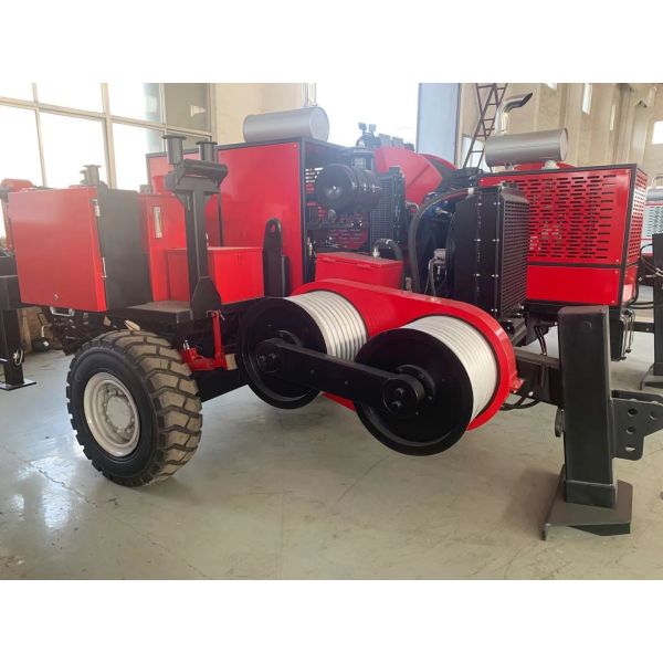 118KW(158hp) Max Pull Force 9Ton Transmission Line Stringing Equipment