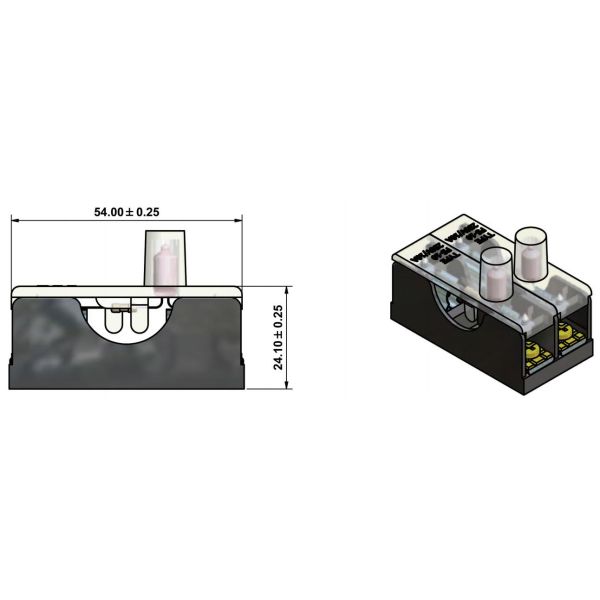 1P 2P 3P 6x30mm Din Rail Mount 35mm 3AG Fuse Block with PC Cover and LED Indicating