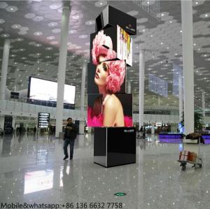 China LED New Technology triangular shape rotating led screen on sale
