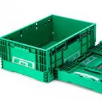 600*400*230mm Stackable Folding Container Collapsible Storage Box with Double
