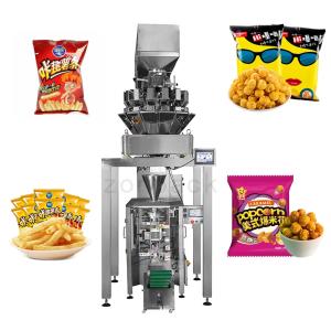 China Puffed Food Pillow Bag Packing Machine PLC Control Fully Automatic on sale