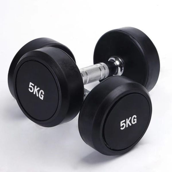 Weightlifting Exercise Dumbbells with Optional Selectable Frame Color Rubber Material