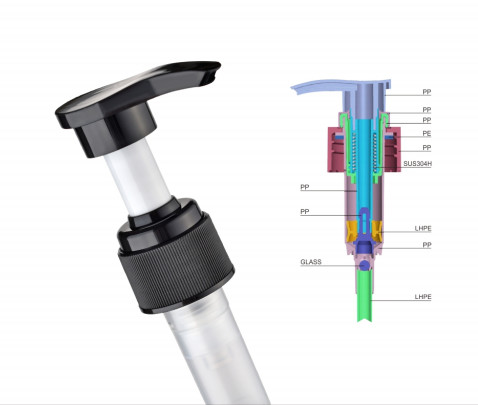 24mm 28mm Outer Spring Plastic Lotion Pump Screw Lotion Dispenser Pump Liquid Soap Dispenser Pump