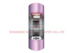 China Stainless Steel Panoramic Elevator Decoration 1.0m / S With Single Tube Handrail on sale