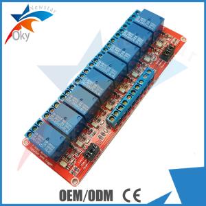 China 8 Channel Arduino Relay Module DC5V / 12V / 24V With Optocoupler Isolate on sale