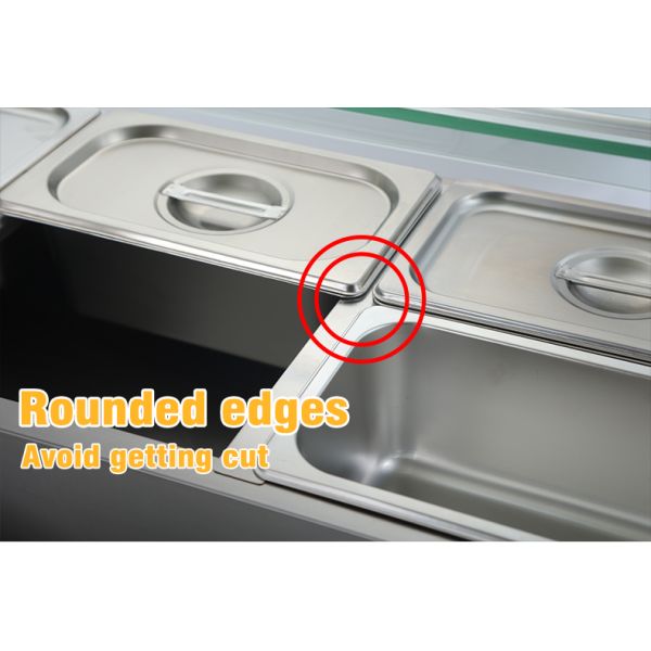 Fast Food Electric Buffet Bain Marie with Stainless Steel Material at 1440*350*305mm