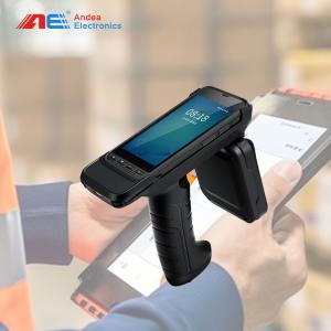 China 860-960MHz Long Range RFID Reader Writer Warehouse Library All In One IoT Android Barcode Multi Tag UHF RFID Reader on sale