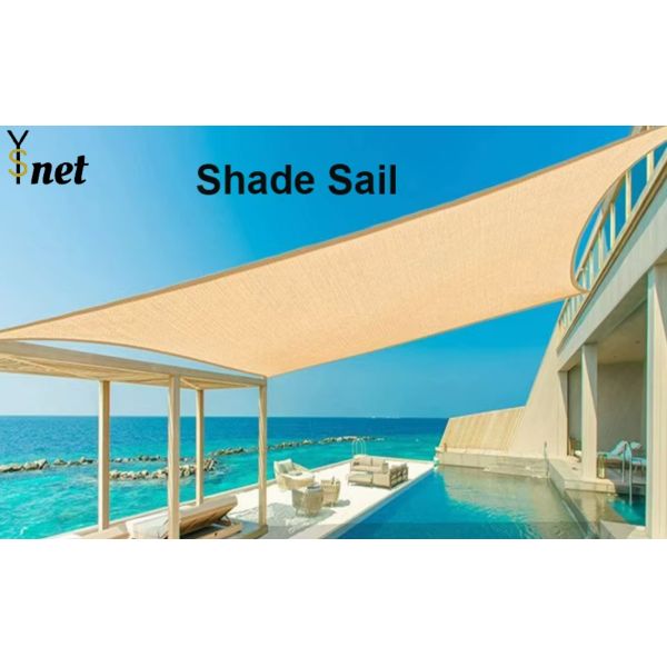 120gsm - 350gsm Shade Sail Net Beige Sun Shades For Balconies