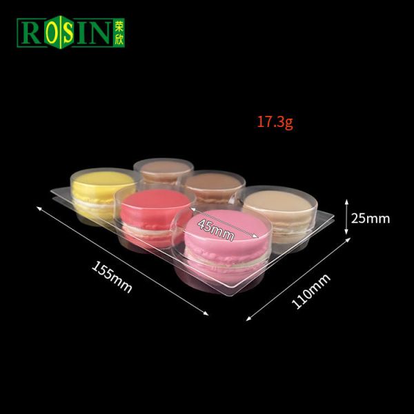 PET Macaron Blister Packaging Slide Base And Lid Portable With Separate Design