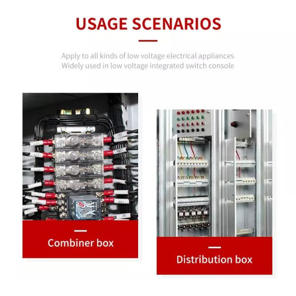 1P 2P 3P 6x30mm Din Rail Mount 35mm 3AG Fuse Block with PC Cover and LED Indicating