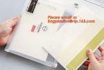 custom clear transpaent PE zipper file folder bag , PE Zip files wallet