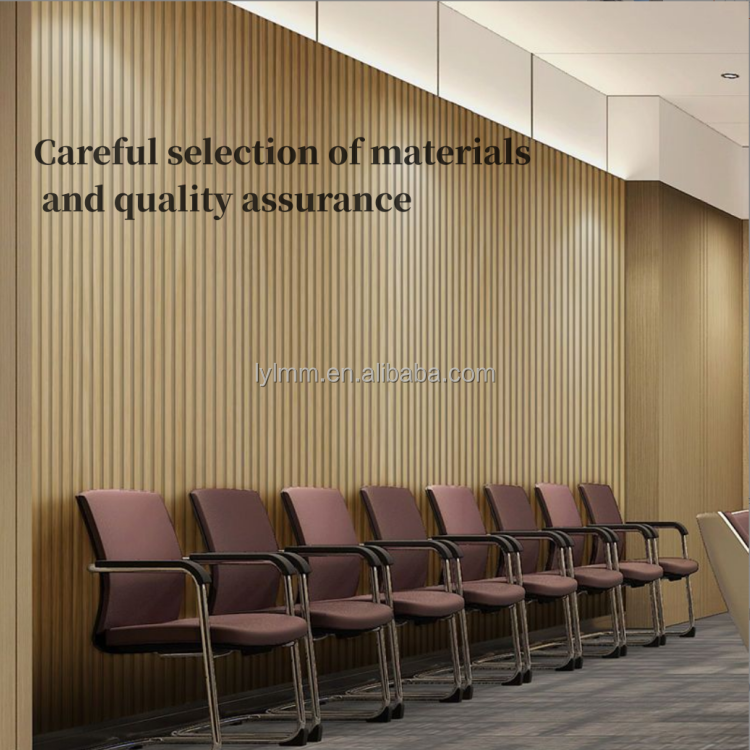 Mordern Waterproof WPC Laminated Fluted Flat Wall Solid Panel for Indoor Decoration
