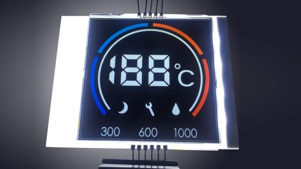 Quality Numeric Multicolor 7 Segment LCD Display 3.3V FSTN For Thermostat for sale