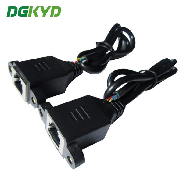 Quality OEM / ODM 8p8c Shield Ethernet Patch Cable Panel Mount Rj45 Socket Patch Cable for sale
