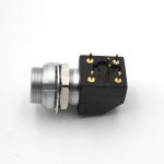 2 Pin Circular PCB Board Connector Push Pull Elbow 90° Socket With Two Nuts