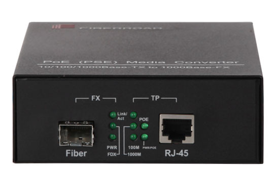 Multimode Power Over Ethernet PSE Industrial Media Converter Over - current