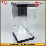 self-assembly custom 1/6 scale LED lighted clear figure acrylic display case for