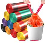 HDPE Custom Logo Printing Garbage Bags With Drawstring For Interleaved