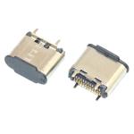 USB-31C-F-01BS02 H6.5 USB 3.1 Type C Female Socket Right Angle PCB SMT Dual Row