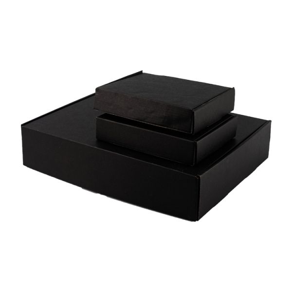 Custom Logo Matte Black Corrugated Mailer Box for Custom Size Accepted Shipping Boxes