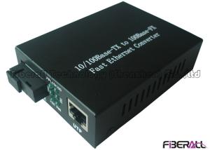 Fast Ethernet Optical Fiber Media Converter With WDM 1x9 Optical Module SM 40Km