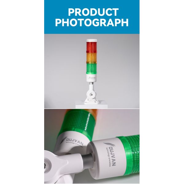 360° Beam Angle RYG Signal Tower Lamp With Buzzer Three Layers Equipment Indicator Lights