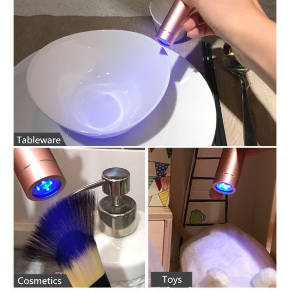 Flashlight Sterilizer Disinfection UVC LED Lamp Ultra Violet Torch Portable Power Bank
