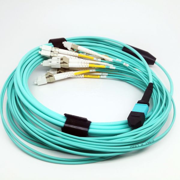 MPO-LC Duplex 3.0mm OM3 Breakout Cable MTP MPO Patch Cord