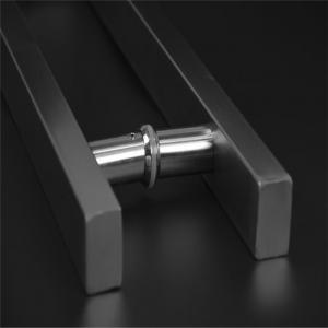 China Glass door handle, hairline finish stainless steel door handle European style large pull handle wholesale