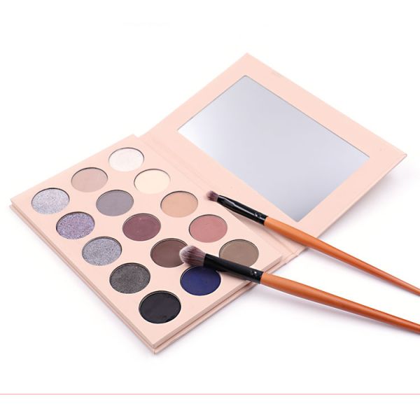 makeup palette highly pigmented waterproof smoky 15 color eye shadow custom logo