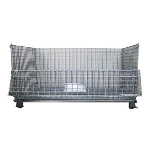 China L1000mm Wire Mesh Container , Foldable Wire Mesh Pallet Cages wholesale