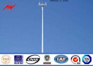 China Tapered Monopole Antenna Tower Galvanised Mobile Communication Tower Three Sections wholesale