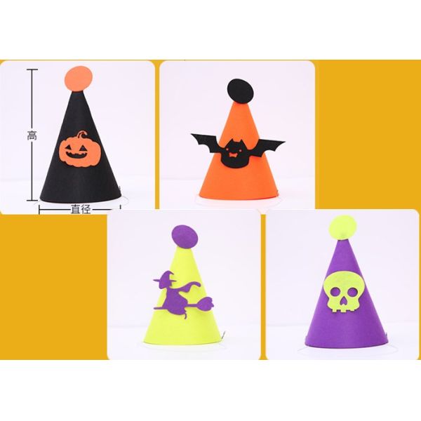 EN 71 Standard Felt Holiday Decorations Halloween DIY Hat For Children
