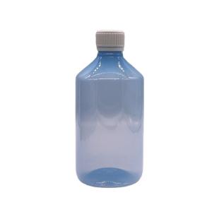 China 500mL/16.9oz PET Plastic Syrup Bottle Liquid Supplement Medicine Container with Lids on sale