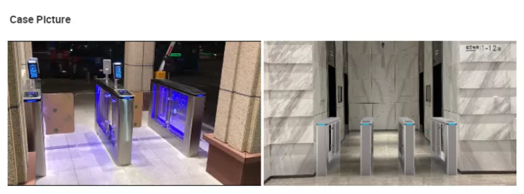 Brushless Motor 14 Pairs Swing Barrier Gate 600mm Width