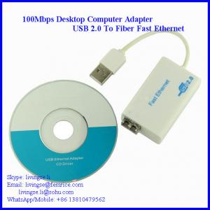 China 100Mbps Single Port Fiber Optic Network Adapter, USB2.0 Bus Type LC Fiber, 20km Distance, 1310NM Wavelength on sale