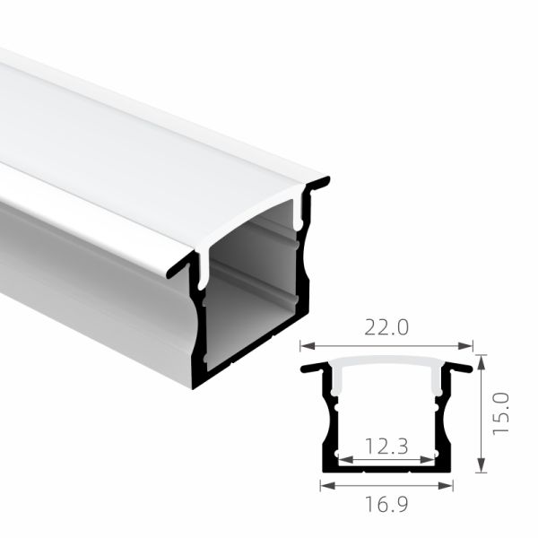Pc Cover Extrusion Recessed Aluminum Led Profile Pc Diffuser Ugr Cover For Led Linear Solution