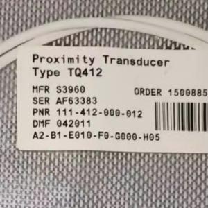 China TQ412 111-412-000-013 A1-B6-E010-F0-G000-H05 Proximity Transducer Part of Proximity Measuring System on sale