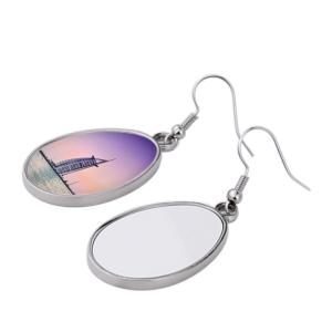 Blank Metal Sublimation Earrings With Metal Insert Custom Sublimation Eardrop