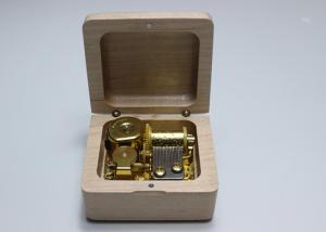 China Custom Song Engraved Wooden Crate Boxes , Small Wooden Music Box With Lid for Gift wholesale