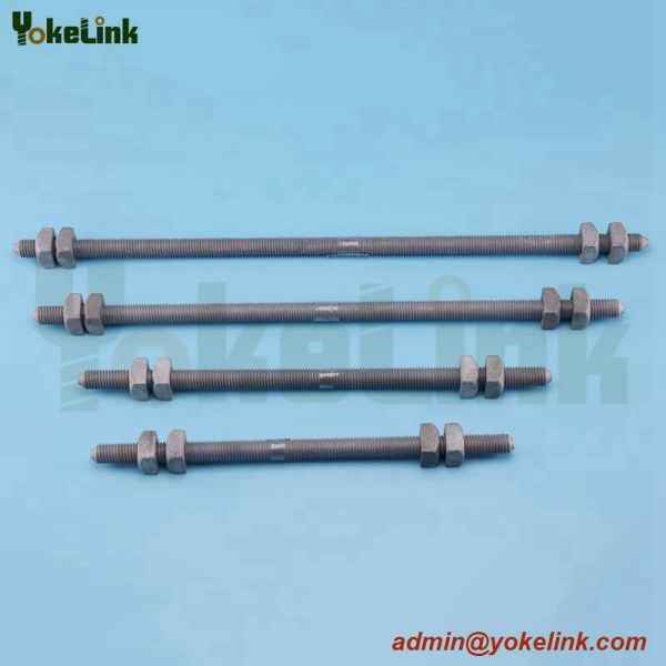 customized precision casting double arming bolts for power line transmission
