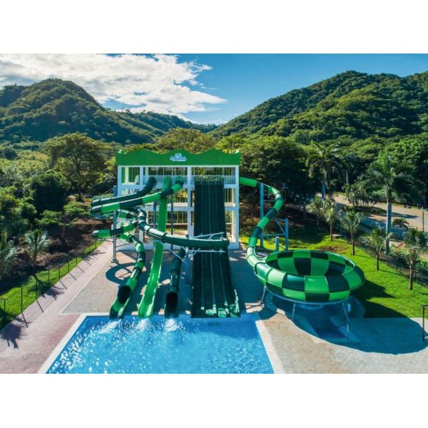 220 M3/H 12mm Fiberglass Water Park Slide For Children Water Park Play Equipment
