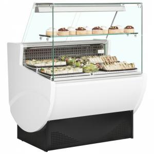 China 1300mm Flat Deli Refrigerated Display Case Serve Over Counter Fridge Automatic Defrost wholesale