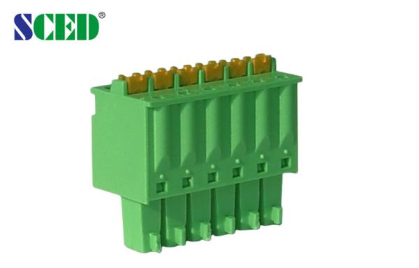 Quality 300V 8A , Pluggable Terminal Blocks , 2P - 22P 3.81mm Screwless Terminal Block for sale
