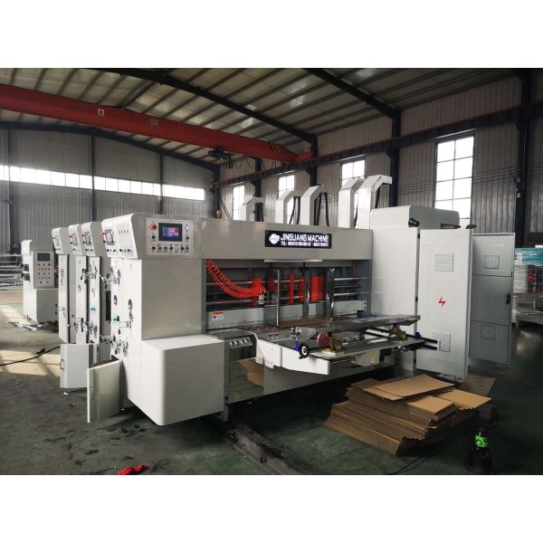 4 Color High Speed Flexo Printing Slotting Die Cutting Machine for Pizza Vegetable Fruit Boxes