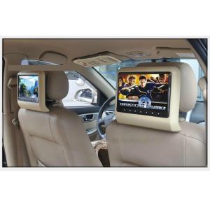 China Back Hanging Car Headrest Monitor Beige Color 1080P Multiple Format Video Decoding wholesale