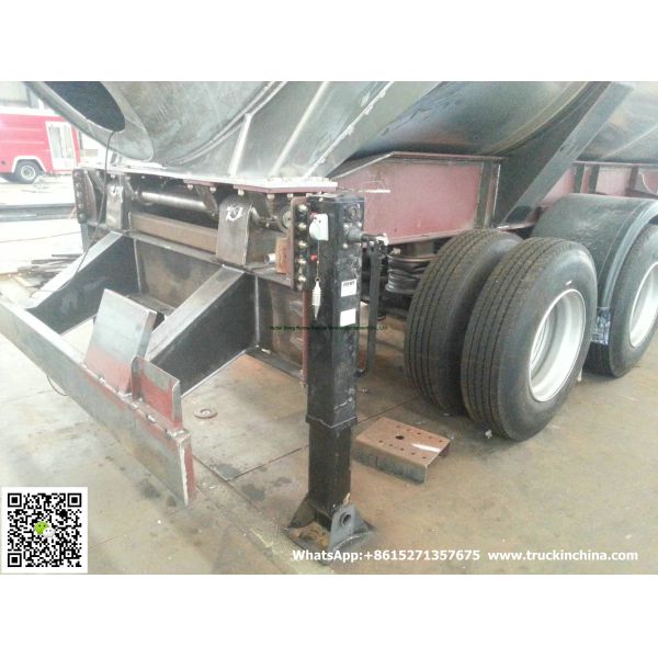 Aluminum Alloy Wheat Flour Bulk Tanker with Tipping Hydraulic Cylinder (6000USG-10000USG )whApp:+8615271357675