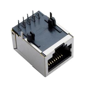 RMS-048H-10W0-NL Blue RJ45 With Transformer Base - t 90 Degree Magnetic 10P8C